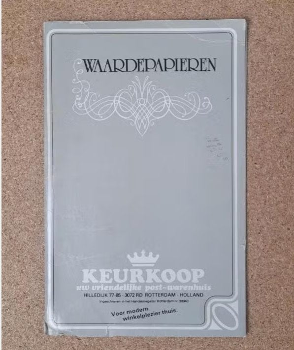 Keurkoop Waardepapieren - Vintage Document, Ophalen of Verzenden, 1950 tot 1970, Overige typen