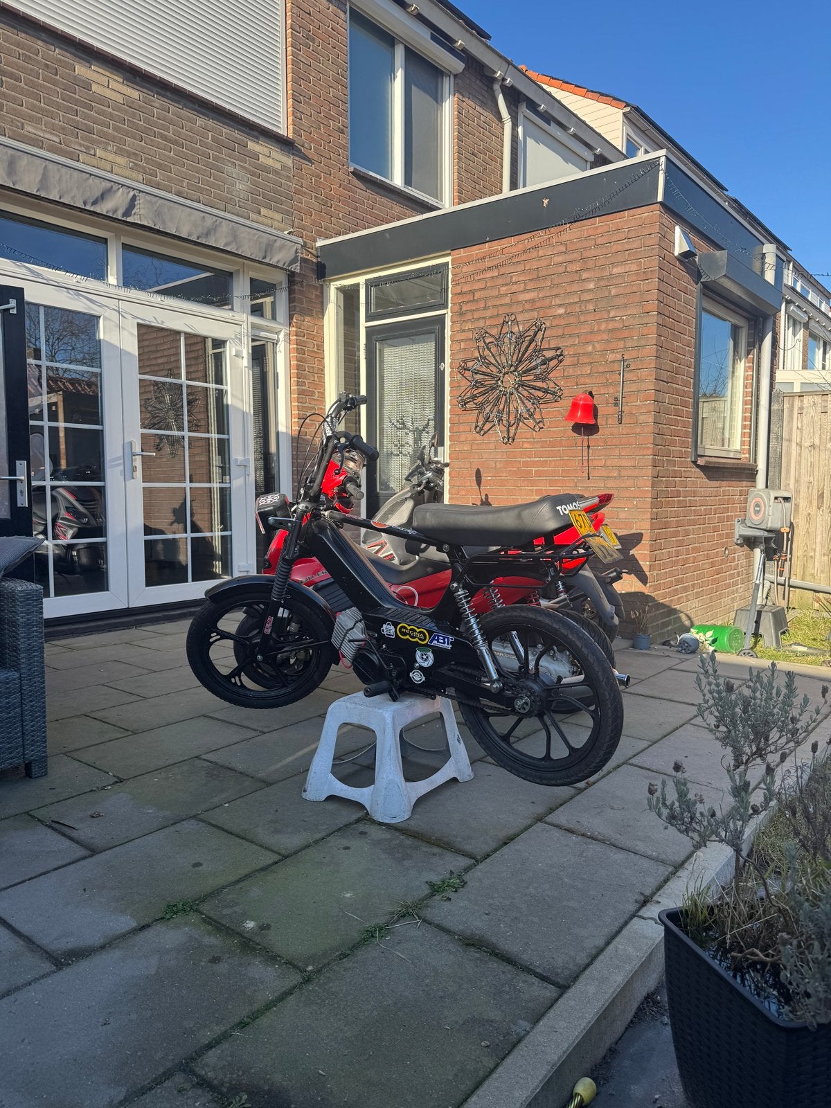 Tomos 65cc Airsal met Bullet uitlaat en EBR voorvork, Fietsen en Brommers, Brommers | Tomos, Ophalen, Gebruikt, Maximaal 45 km/u