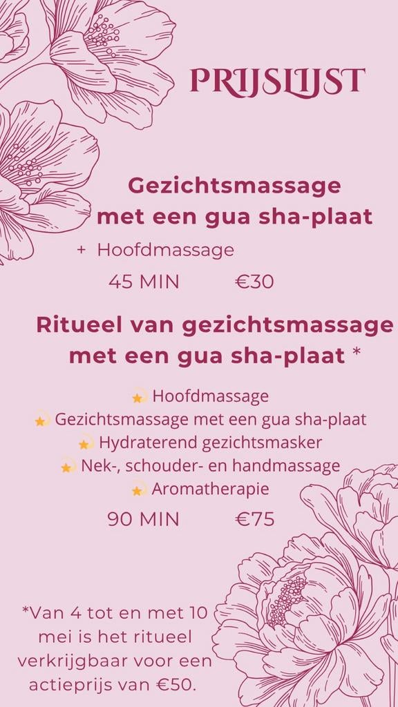 Ritueel voor gezichtsmassage met Gua Sha steen