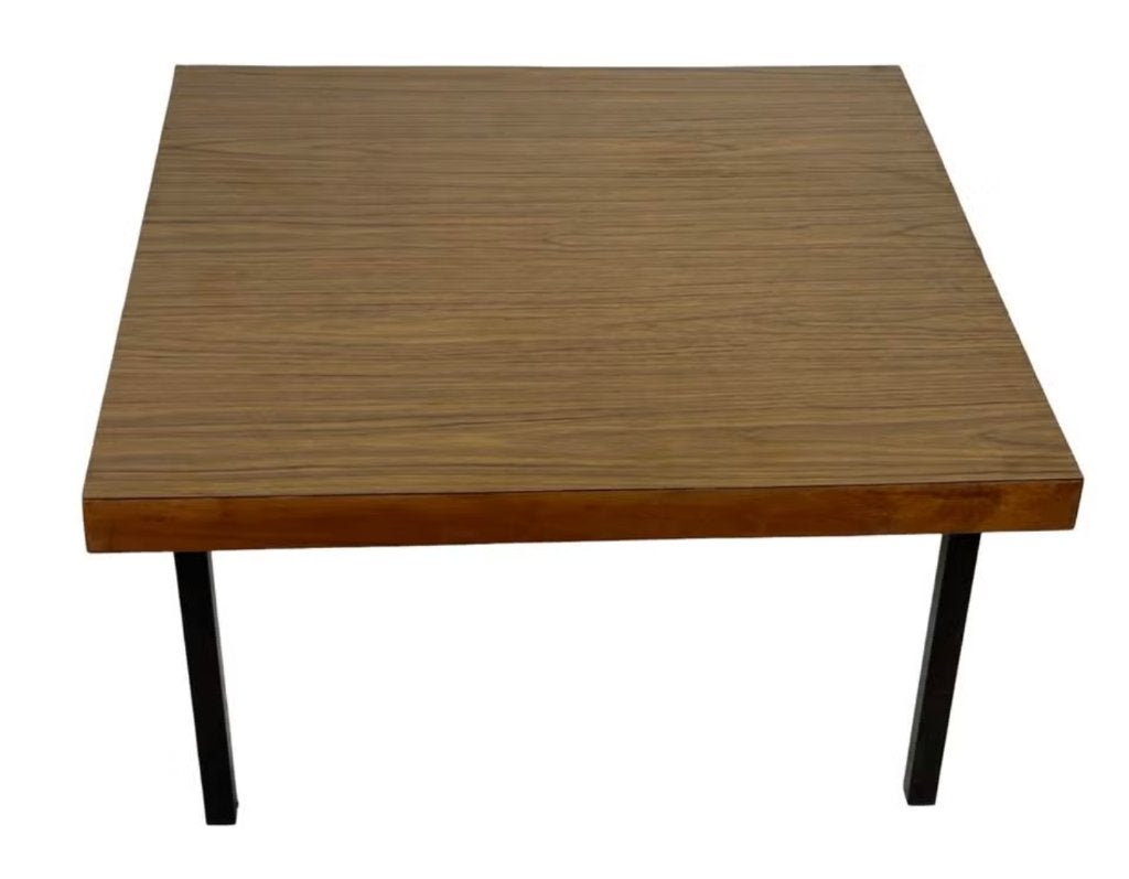Vintage salontafel jaren 70 vierkant design, Gebruikt, 50 tot 100 cm, Vierkant, 50 tot 100 cm