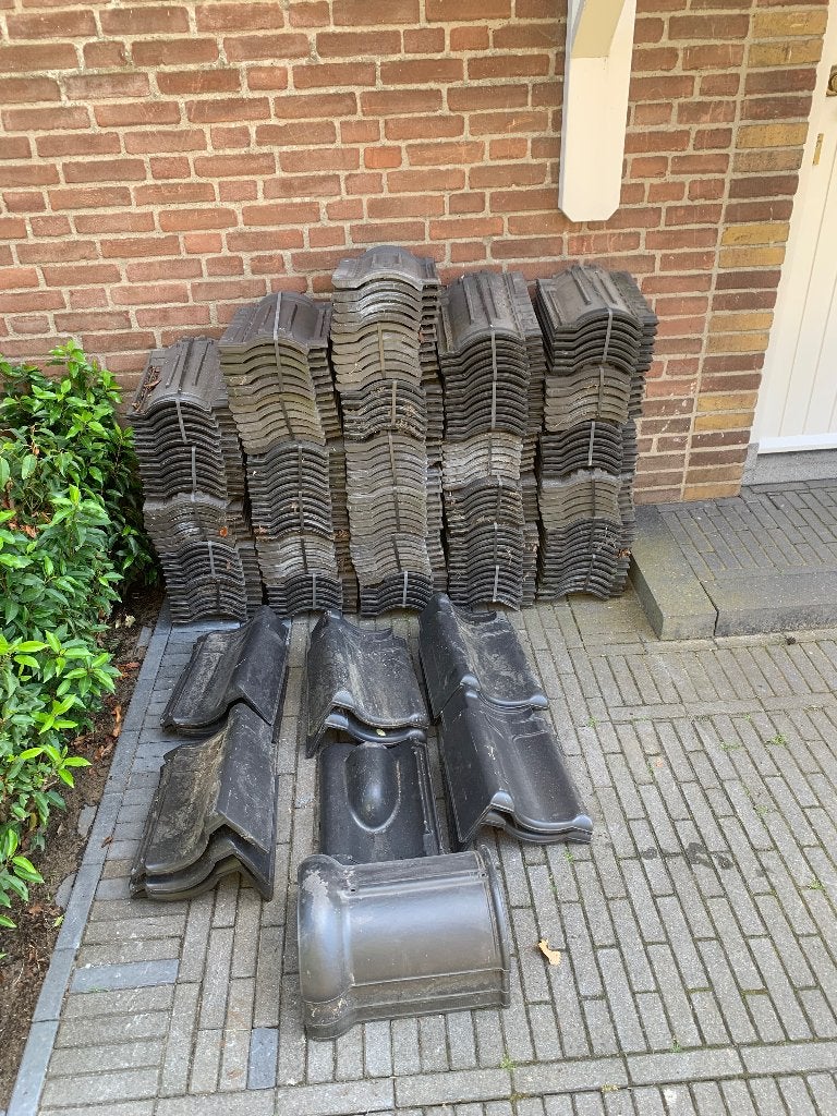 Dakpannen VHV koramic zwart satinet, Ophalen, Steen of Klei, Zwart, Nieuw