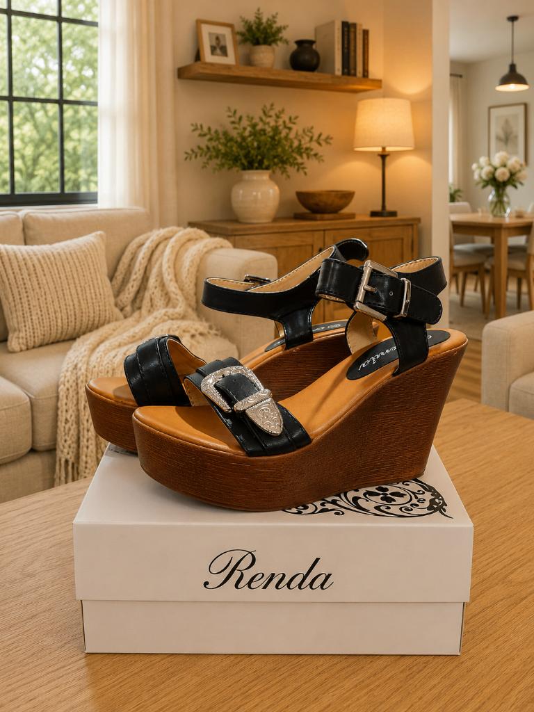 Renda zwarte wedge sandalen – Maat 39, Kleding | Dames, Schoenen, Nieuw, Sandalen of Muiltjes, Zwart, Ophalen of Verzenden