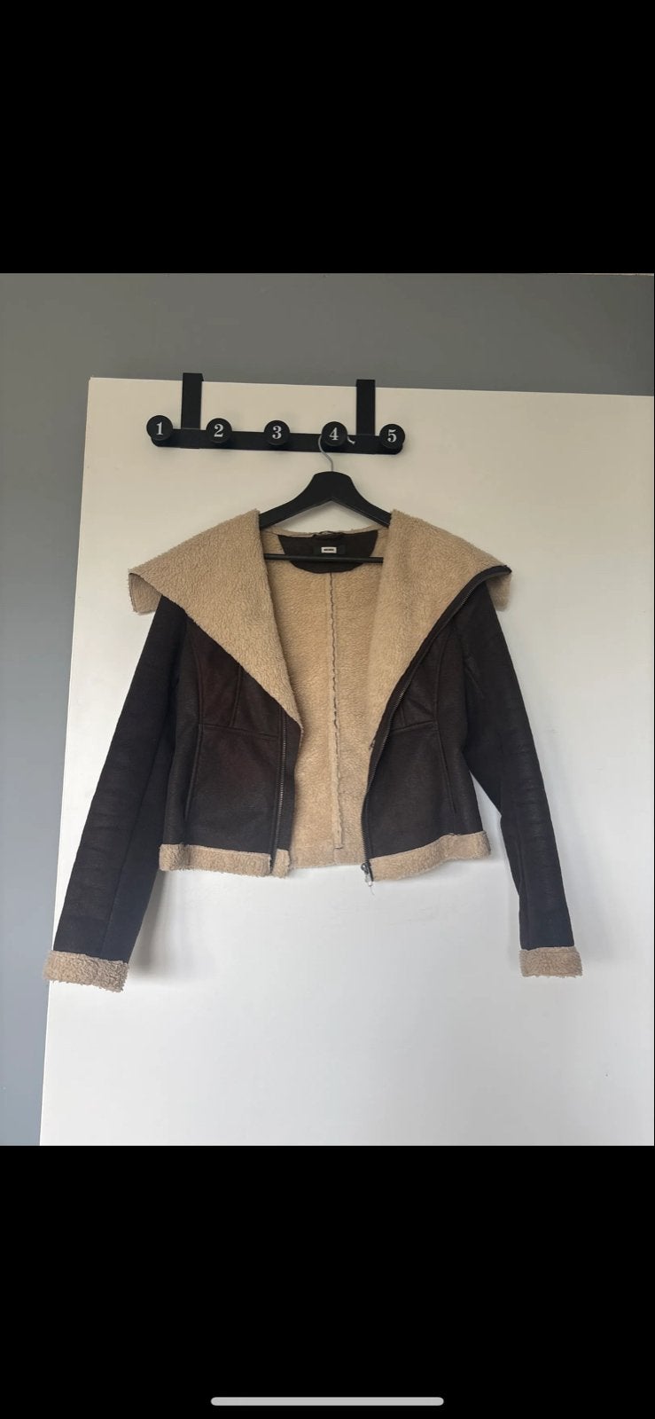Bruine suède look jas met teddy voering, Ophalen of Verzenden, Zo goed als nieuw, Maat 36 (S), Bruin