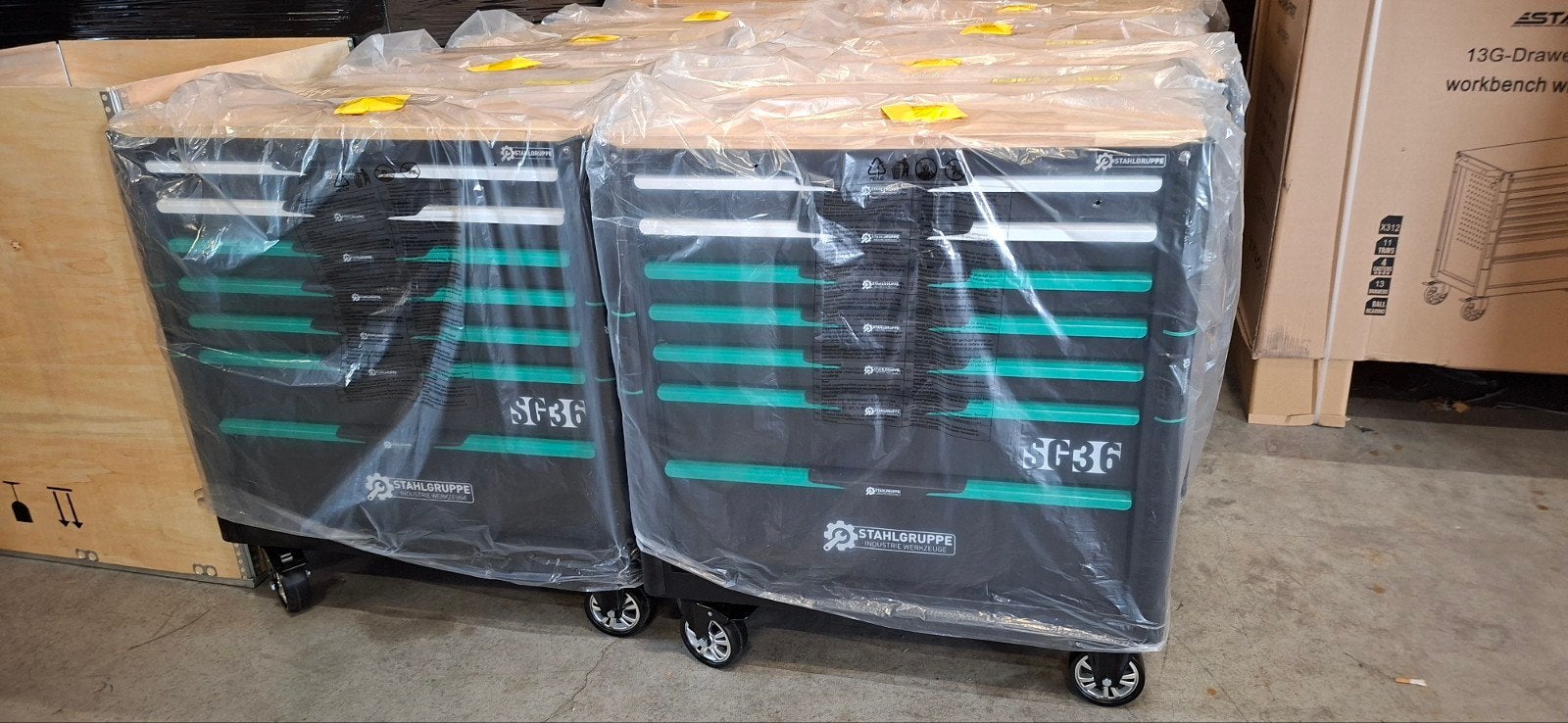 Nieuwe Gereedschapswagen met Houten Werkblad - SG36, Ophalen of Verzenden, Nieuw