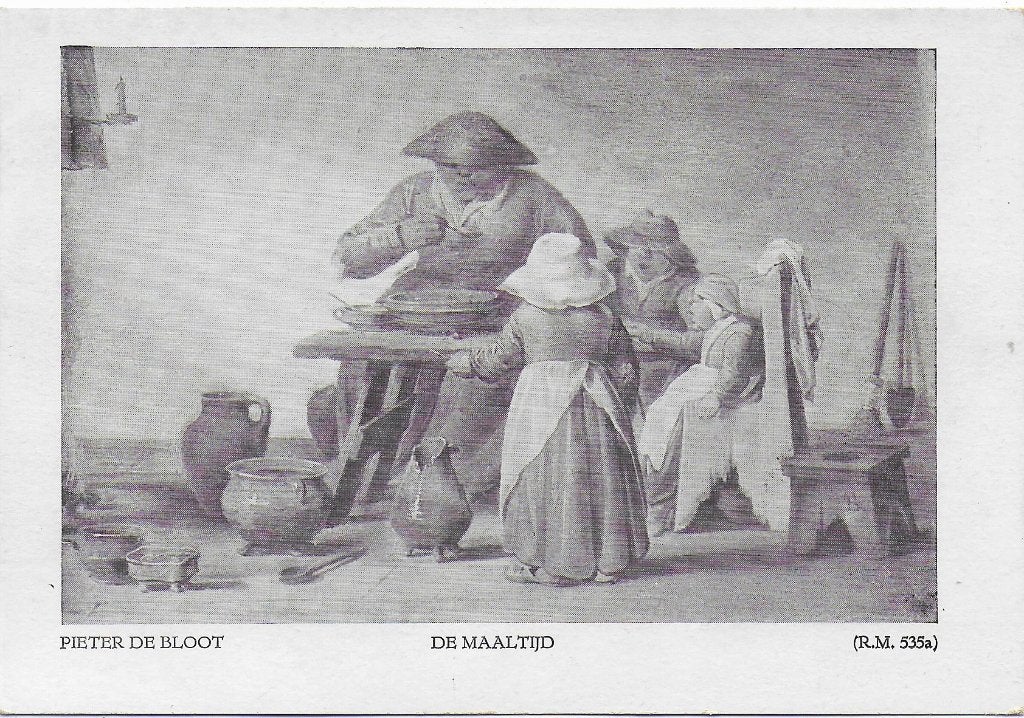 Pieter de bloot De Maaltijd Ansichtkaart (B5786 ), Ophalen of Verzenden, 1940 tot 1960, Ongelopen