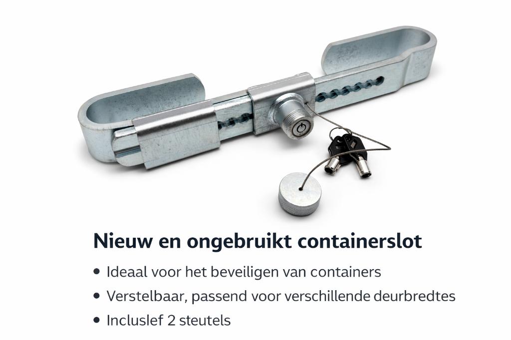 Nieuw en ongebruikt containerslot inclusief 2 sleutels, Ophalen of Verzenden, Nieuw, IJzer, Slot