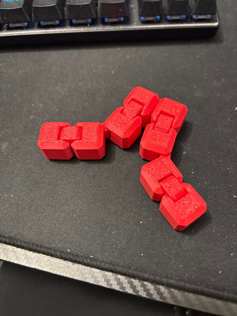 3D Geprinte Infinity Cube - Rood Fidget Speelgoed