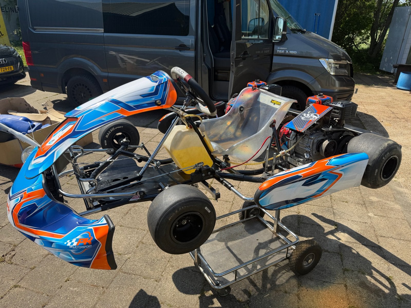 MS Pro Kart met 2x Honda GX160 PK motoren, Sport en Fitness, Karting, Ophalen of Verzenden, Gebruikt, Kart
