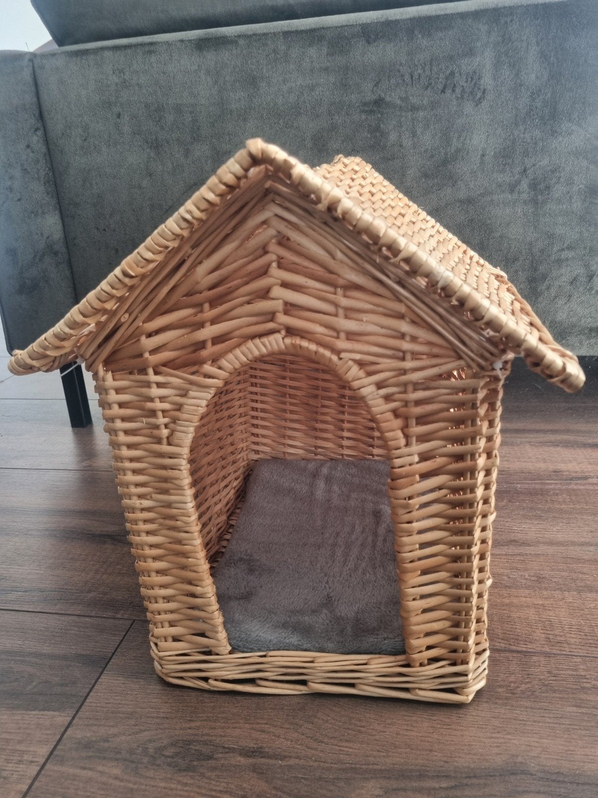 Kattenmand huisje, Dieren en Toebehoren, Kattenmanden, Ophalen, Zo goed als nieuw, Riet