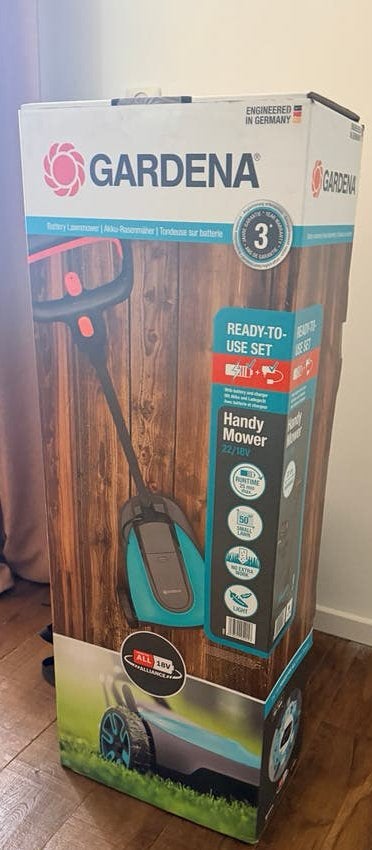 Gardena HandyMower 22/18V Accu Grasmaaier - Nieuw in doos, Ophalen, Cirkelmaaier, Minder dan 30 cm, Accu-grasmaaier