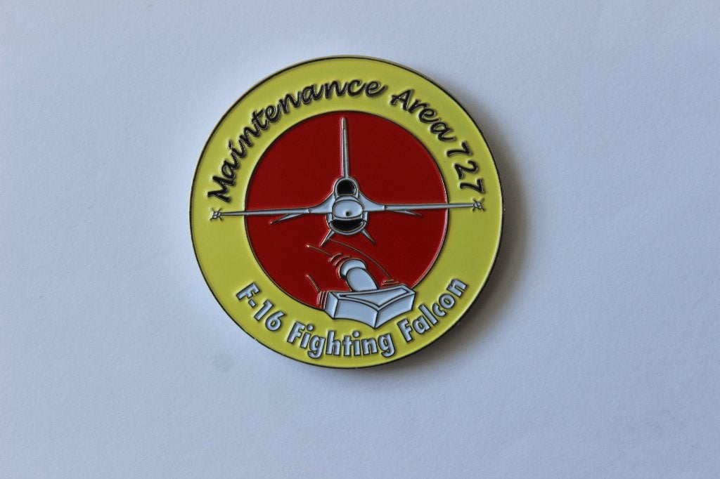 coin  maintenance area  727  esk  denmark, Verzenden, Zo goed als nieuw, Patch, Badge of Embleem