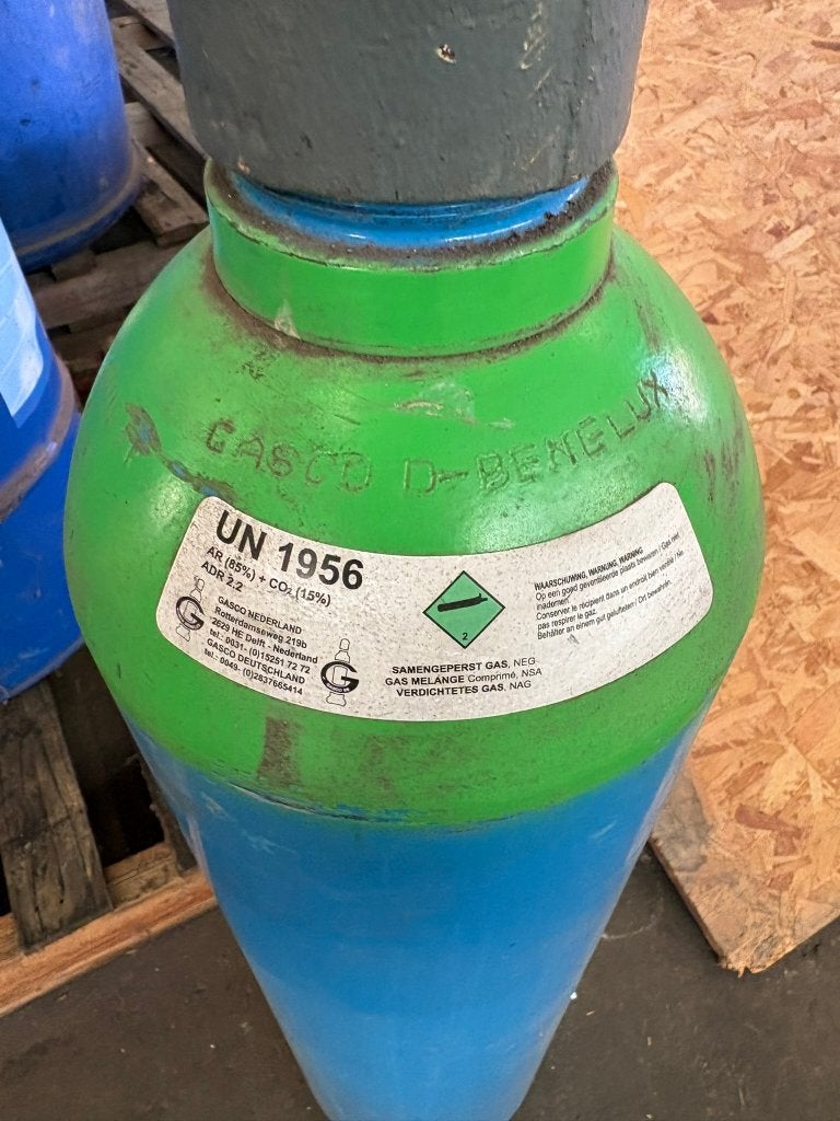 Fles menggas 20l, Ophalen, Gebruikt