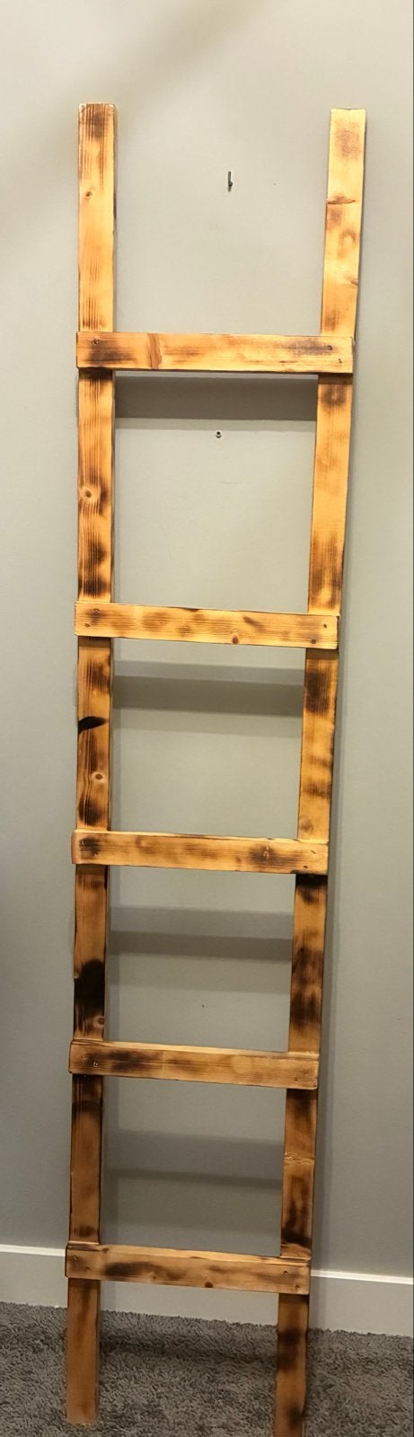 Decoratieve houten ladder - Landelijke stijl, Ophalen, Hout, Bruin, Landelijk