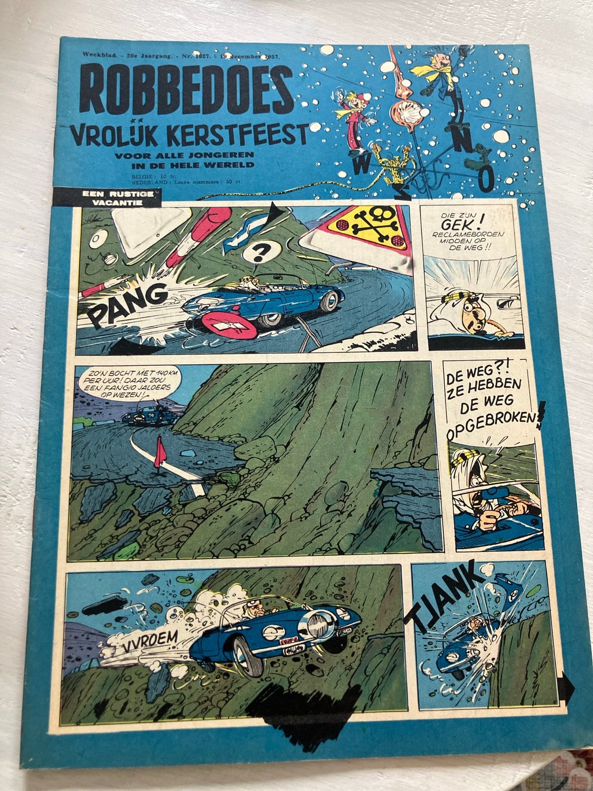 Robbedoes Vrolijk Kerstfeest - Weekblad 1957, Boeken, Ophalen of Verzenden, Zo goed als nieuw, Overige typen