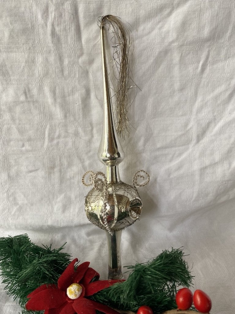 Vintage kerstboom piek zilver, Diversen, Kerst, Gebruikt, Onbekend, Ophalen of Verzenden, Onbekend