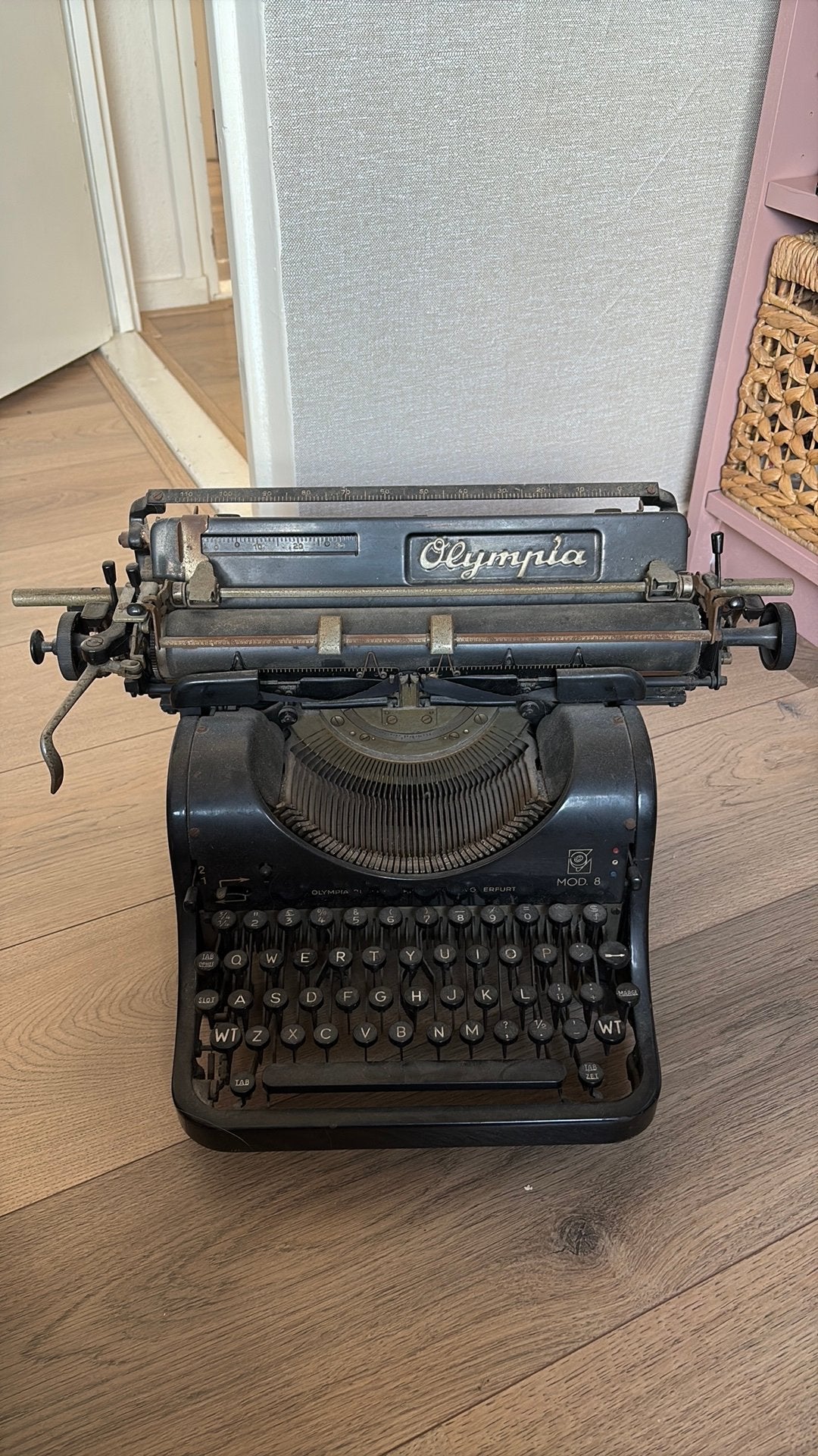 Typemachine Olympia, Ophalen, Gebruikt