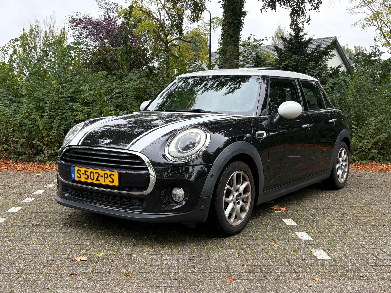 Mini 1.5 Cooper 5D (panodak, stoelverwarming,pdc,LED), Auto's, 136 pk, Zwart, Leder en Stof, Handgeschakeld