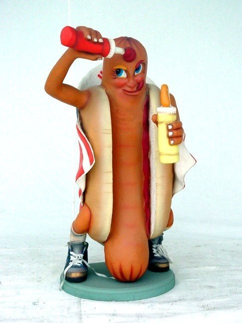 Classic Broodje Hotdog 88 cm - hotdog polyester