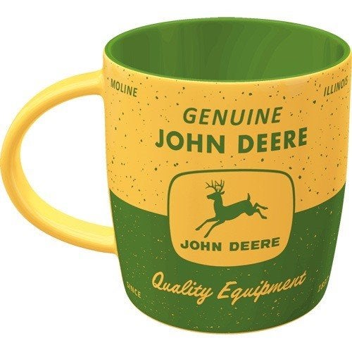 John Deere geel groen logo mok koffie beker reclame mok, Ophalen of Verzenden, Nieuw, Auto's
