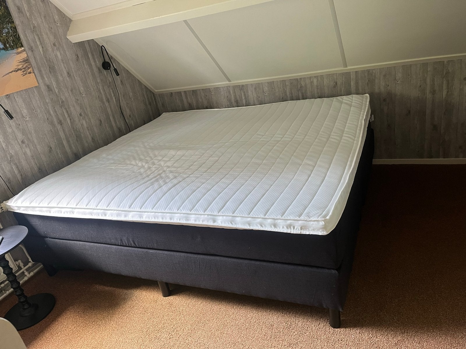 Tweepersoons matras met topper - NIEUW, Ophalen, Zwart, 180 cm, 200 cm