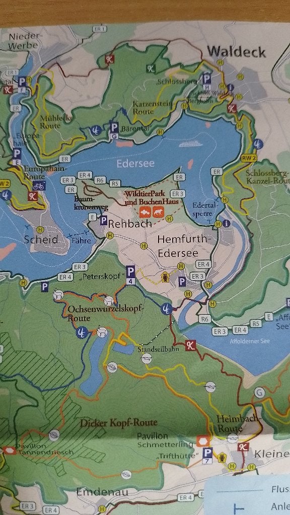 overzichtskaartje gebied Edersee, Boeken, Gelezen, Verzenden, 2000 tot heden, Landkaart