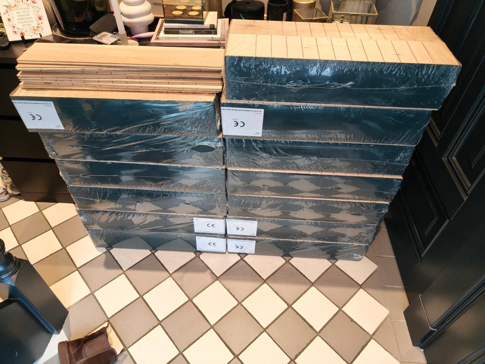 Eiken visgraat multiplank 12x60cm, Ophalen, Nieuw, Overige typen