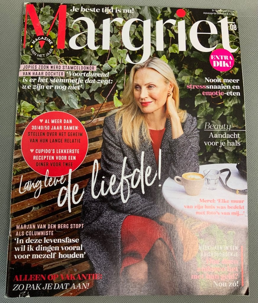Tijdschrift Margriet nr 08 feb 2024 - liefde issue, Ophalen of Verzenden, Gelezen, Damesbladen