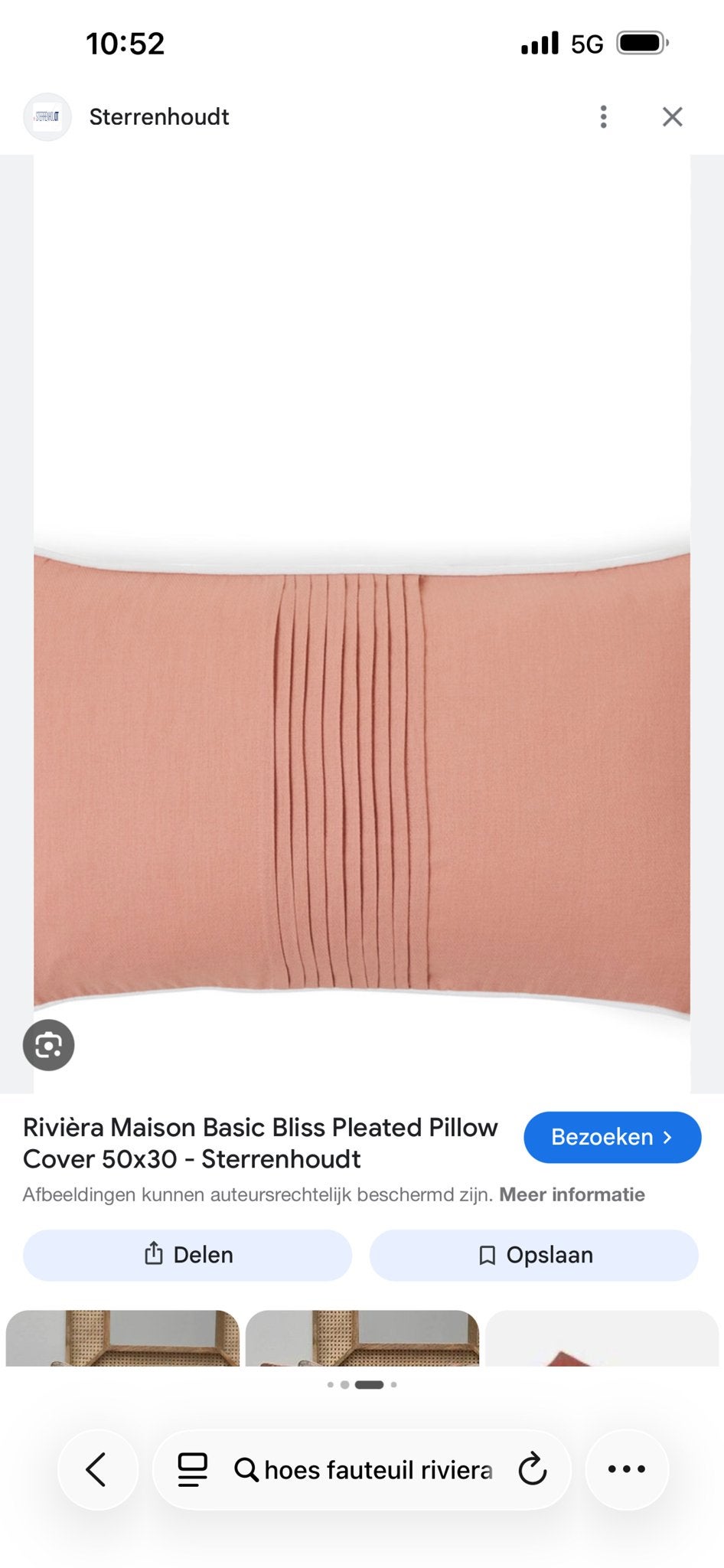 Riviera Maison loveseat hoes, Verzenden, Gebruikt, Roze, Rechthoekig