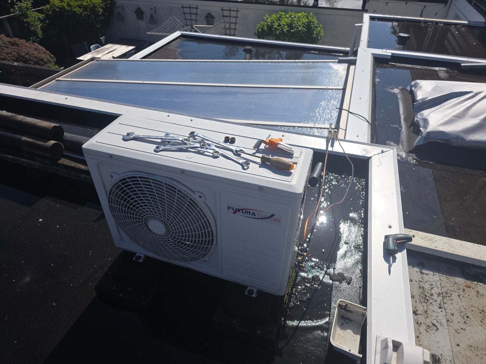 Gedemonteerde airco - koelt niet goed meer, Witgoed en Apparatuur, Airco's, Ophalen, Niet werkend, Koelen en Ontvochtigen, Wandairco