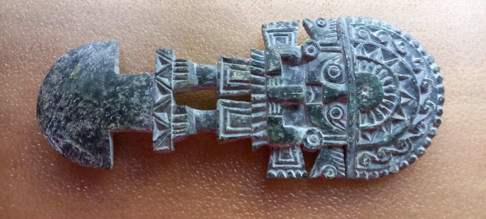 Peruaans stenen beeldje, Timu, Gesneden, Natuurlijk materiaal, 13 cm, Ophalen of Verzenden
