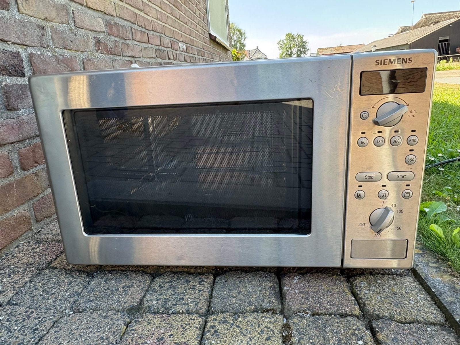 Siemens Combimagnetron - Zilverkleurig, Gebruikt, Ophalen, Combimagnetron, Gebruikt, 60 cm of meer