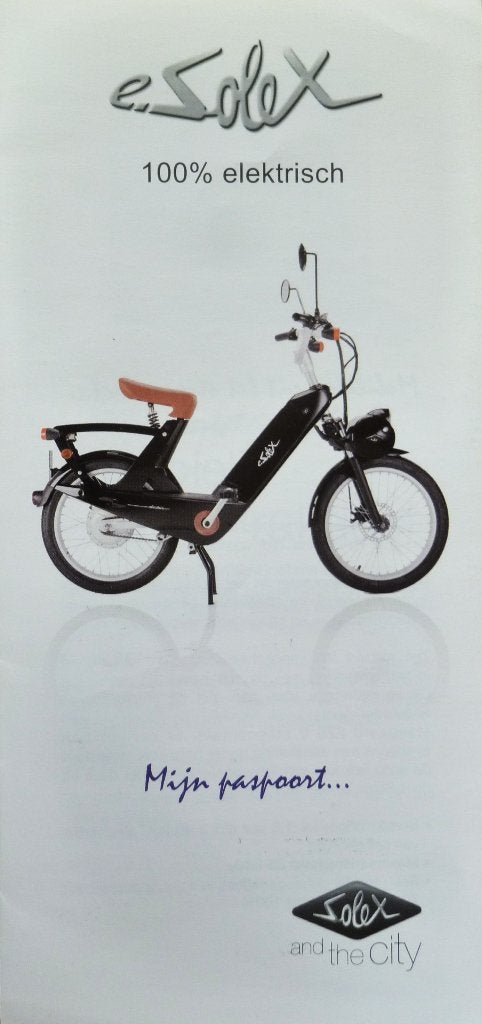 Folder E. SOLEX 100% Elektrisch 2008 Hallfords SOLEX, Ophalen of Verzenden, Nieuw