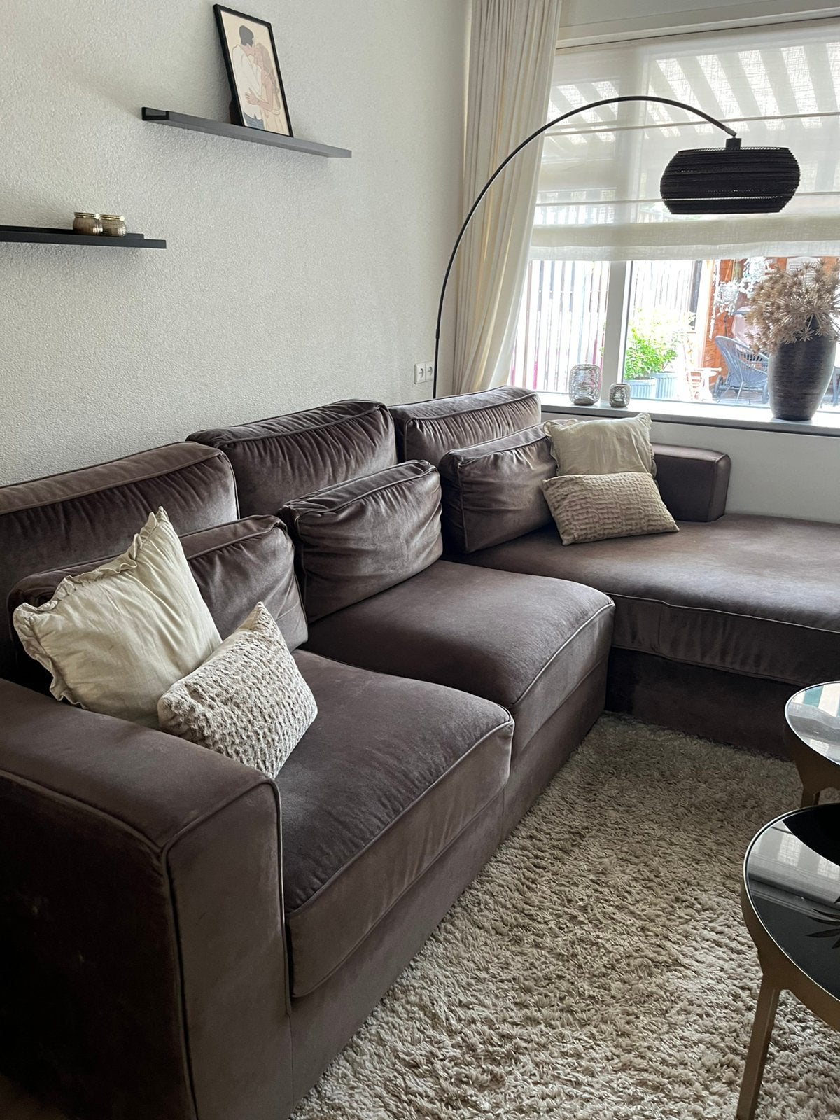 Comfortabele hoekbank met gebruikerssporen - Leuk prijsje!, Huis en Inrichting, Banken | Bankstellen, Ophalen, 250 tot 300 cm