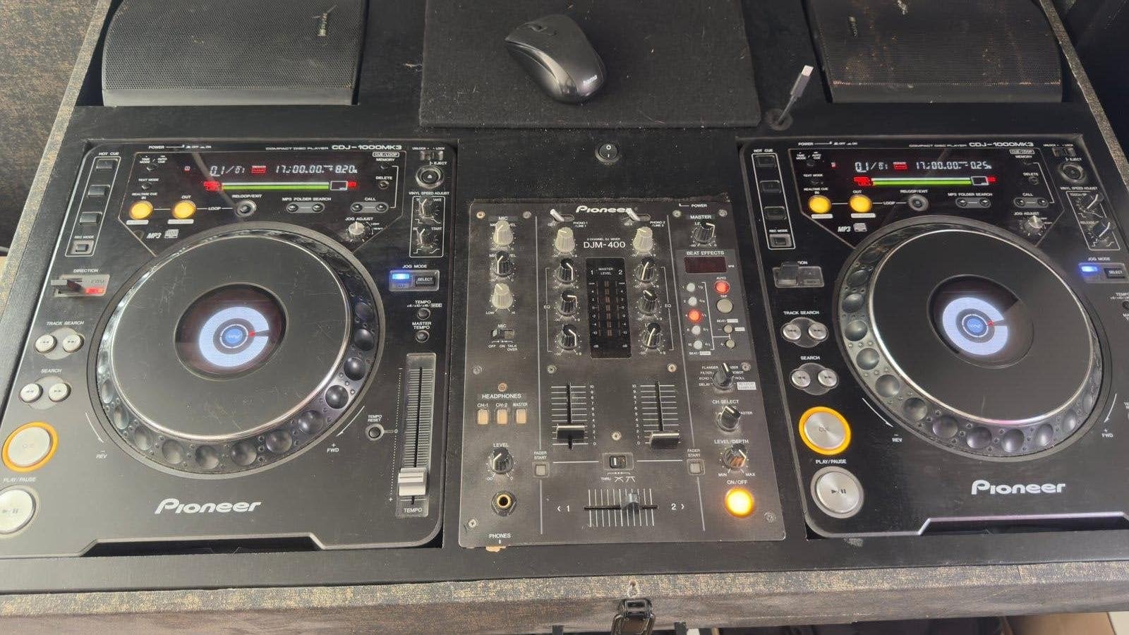 Pioneer DJ-set: 2x CDJ-1000MK3, DJM-400 & Interface 2, Ophalen of Verzenden, Gebruikt, Dj-set, Pioneer