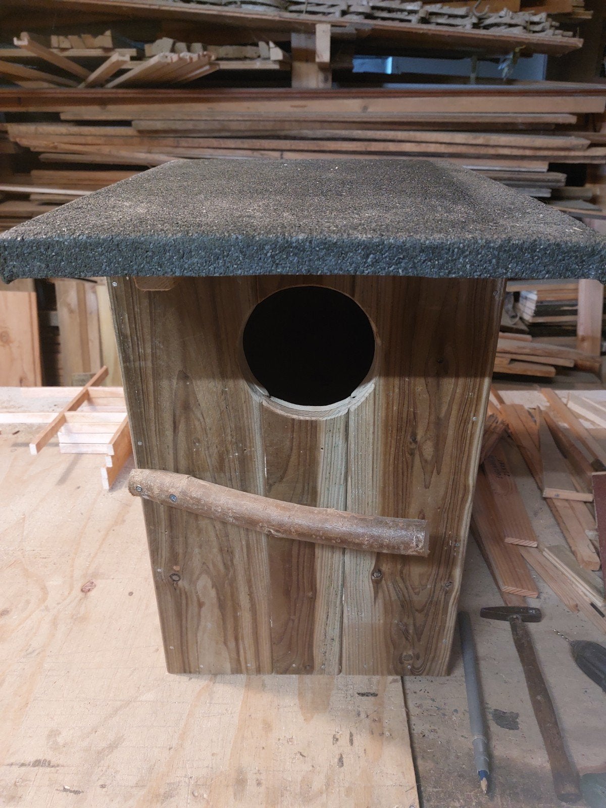 Handgemaakte uilenkasten bosuil nestkast, Ophalen of Verzenden, Nieuw, Hout, Broedkooi of Kweekkooi
