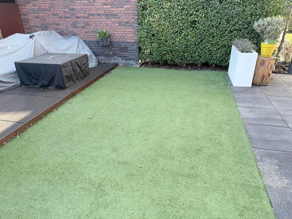 Kunstgras 3 x 4 meter aan één stuk, Tuin en Terras, Gras en Kunstgras, Ophalen, Zo goed als nieuw, 10 tot 20 m², Kunstgras
