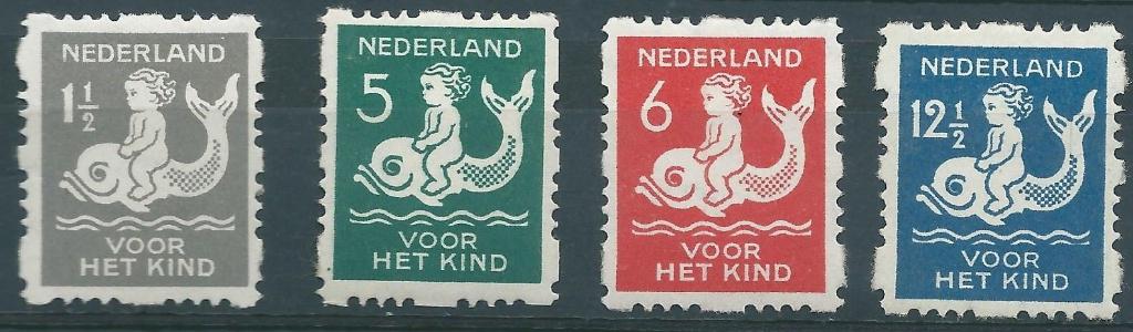 Nederland Roltanding 82-85 Postfris, Postzegels en Munten, Postzegels | Nederland, Verzenden, T/m 1940, Postfris