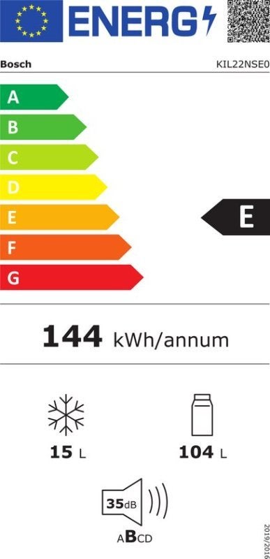 Bosch inbouw koelkast - Serie 2 - KIL22NSE0 - Sleepdeur, 85 tot 120 cm, BSH Huishoudapparaten, 100 tot 150 liter, Nieuw