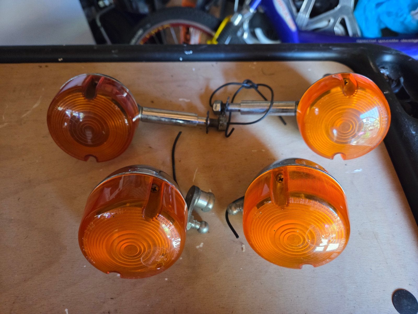 Set van 4 originele Harley Davidson knipperlichten, Ophalen of Verzenden