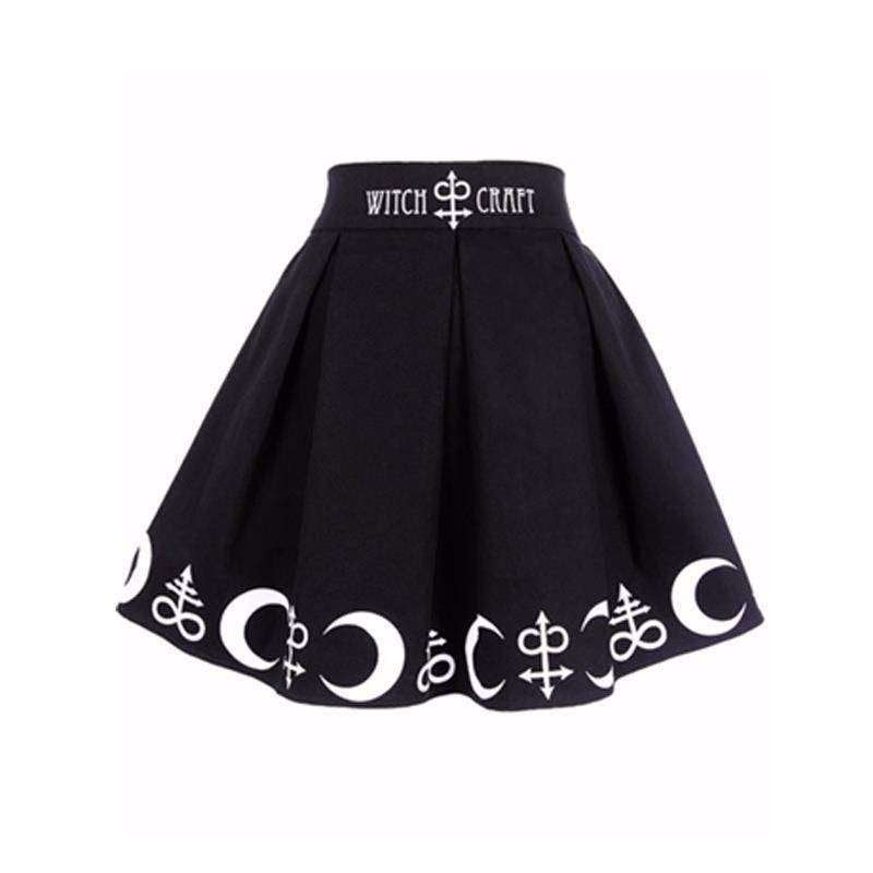 Witch craft mini rok (sexy gothic heks zwart kort steampunk), Verzenden, Zwart, Nieuw, Maat 36 (S)