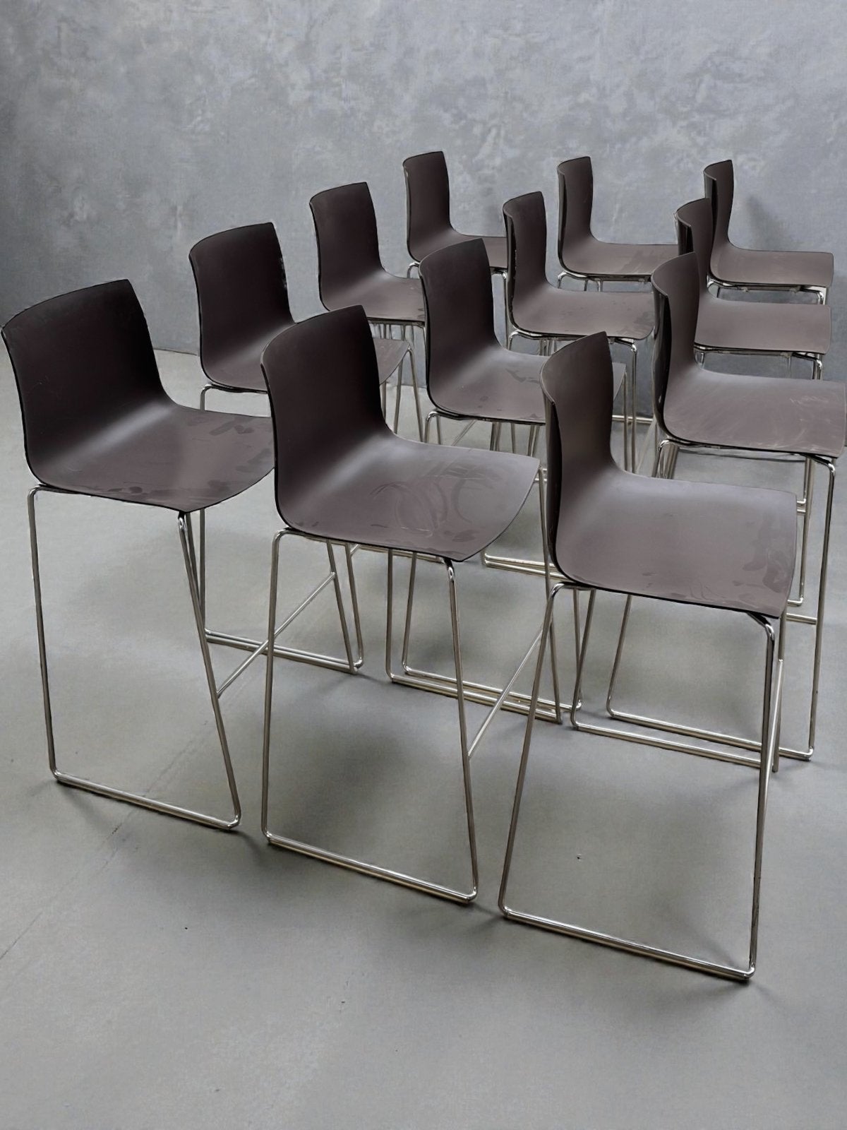 18x Arper Catifa 46 barkrukken - Designklassiekers, Kunststof, Ophalen of Verzenden, 90 cm of meer, Gebruikt