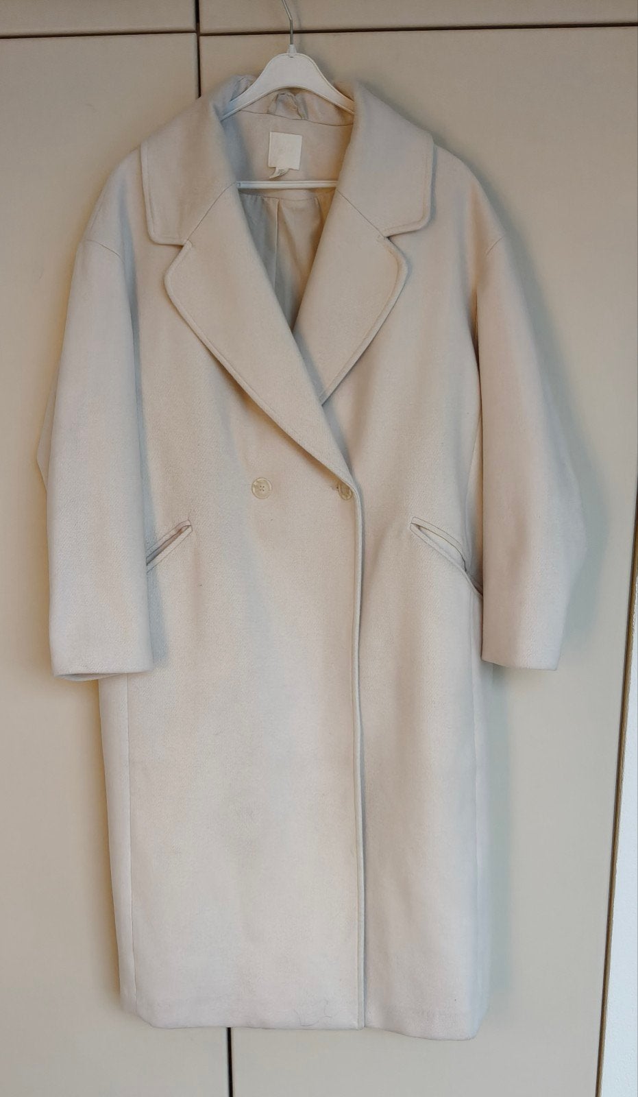 H&M Crèmekleurige Jas Maat M, Maat 38/40 (M), H&M, Beige, Ophalen of Verzenden