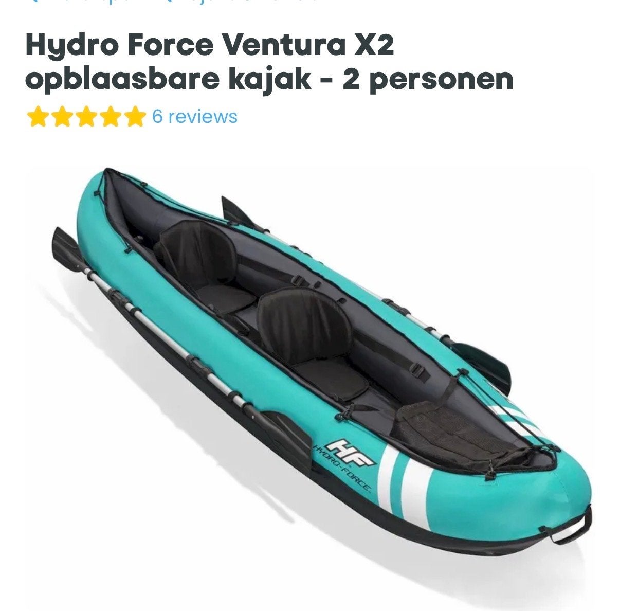 Hydro-Force Ventura X2 Opblaasbare Kajak - 2 Personen, Watersport en Boten, Ophalen, Opblaasbaar, Zo goed als nieuw, 2-persoons