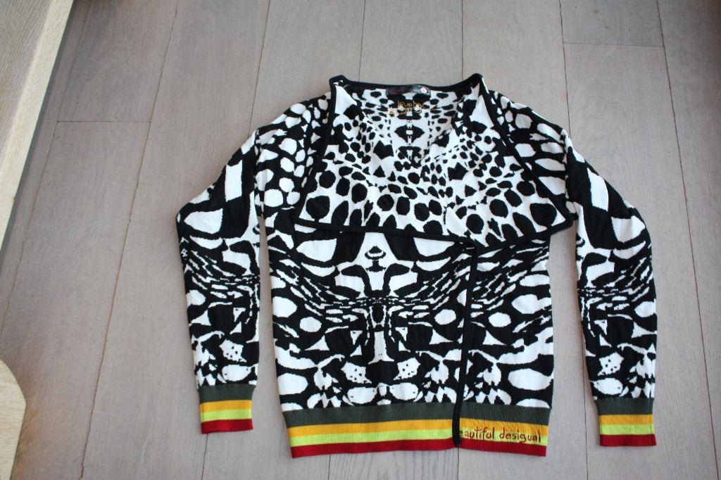 Super mooi zwart-wit vest / trui van Desigual, maat S, Meerkleurig, Ophalen of Verzenden, Zo goed als nieuw, Desigual