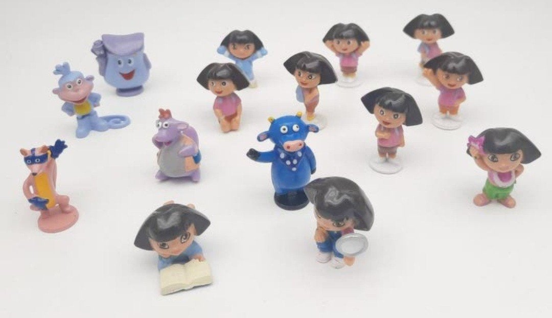 Dora, Rugzak, Boots, Tico en Zwieber figuurtjes 15x Bip, Ophalen of Verzenden, Gebruikt