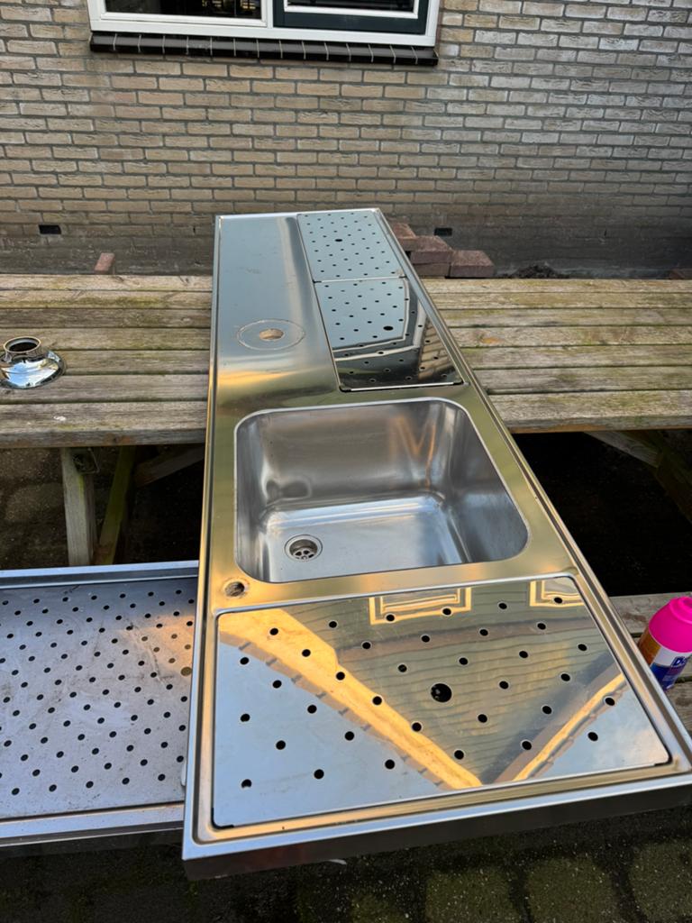 Bier blad lek blad biertap rvs spoelbak wasbakhoreca biertap, Ophalen of Verzenden