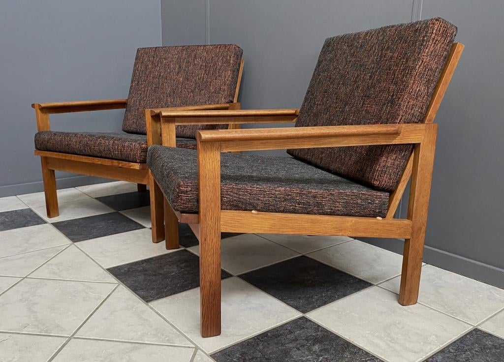 60 jaren set Niels Eilersen Illum DEENSE fauteuils Wikkelso, Huis en Inrichting, Fauteuils, Ophalen, Gebruikt, Minder dan 75 cm