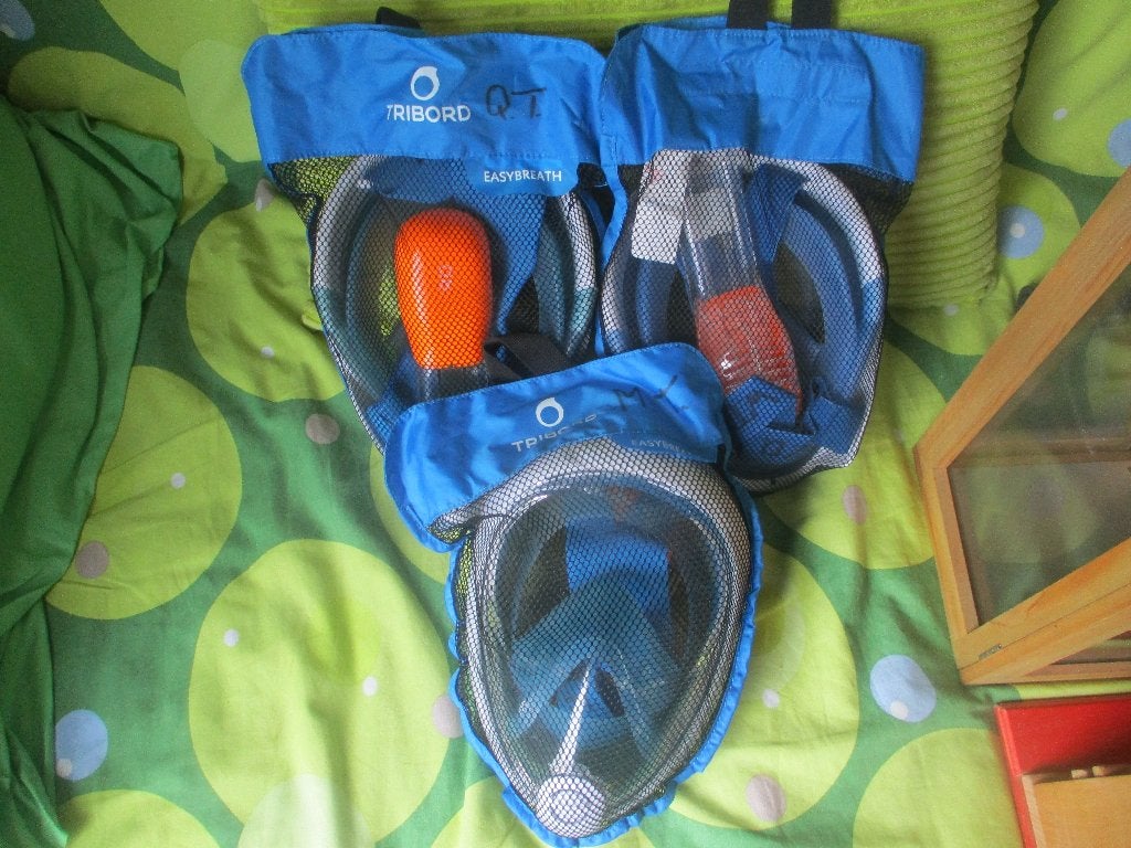 Snorkel maskers drie stuks, Ophalen, Zo goed als nieuw, Snorkel