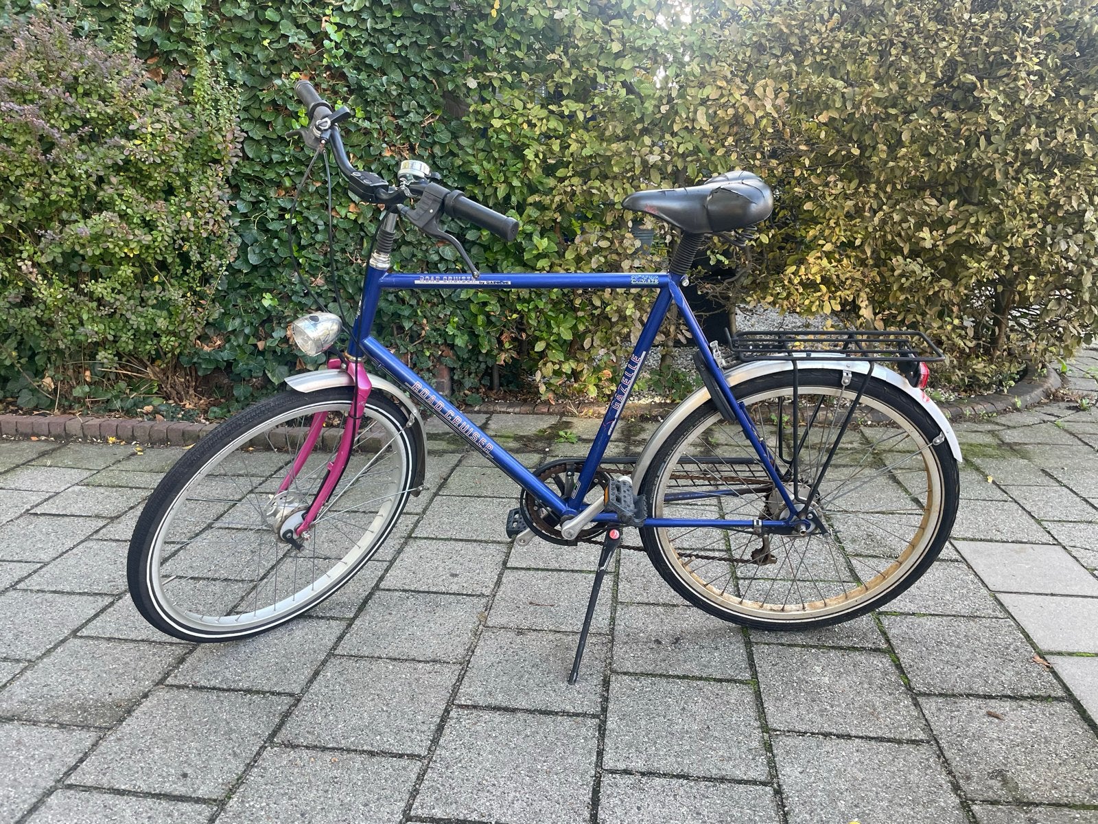 Gazelle City Bike - Blauw met Roze Voorvork, Ophalen, Gebruikt, Gazelle, Versnellingen