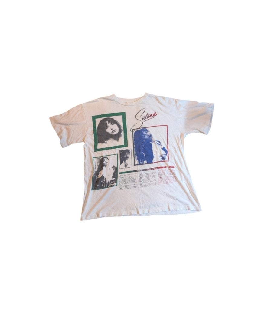 vintage 90s selena chronology t shirt large, Kleding | Heren, T-shirts, Gedragen, Maat 52/54 (L), Wit, Ophalen of Verzenden